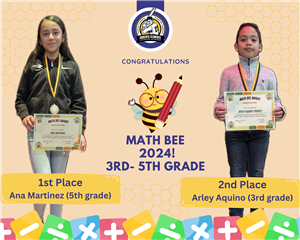 math bee a girl and boy standing 